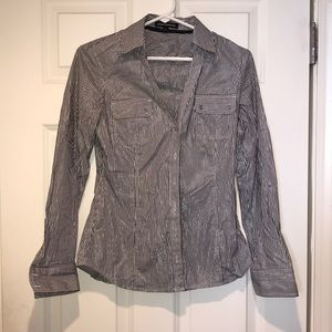 Express blue and silver blouse